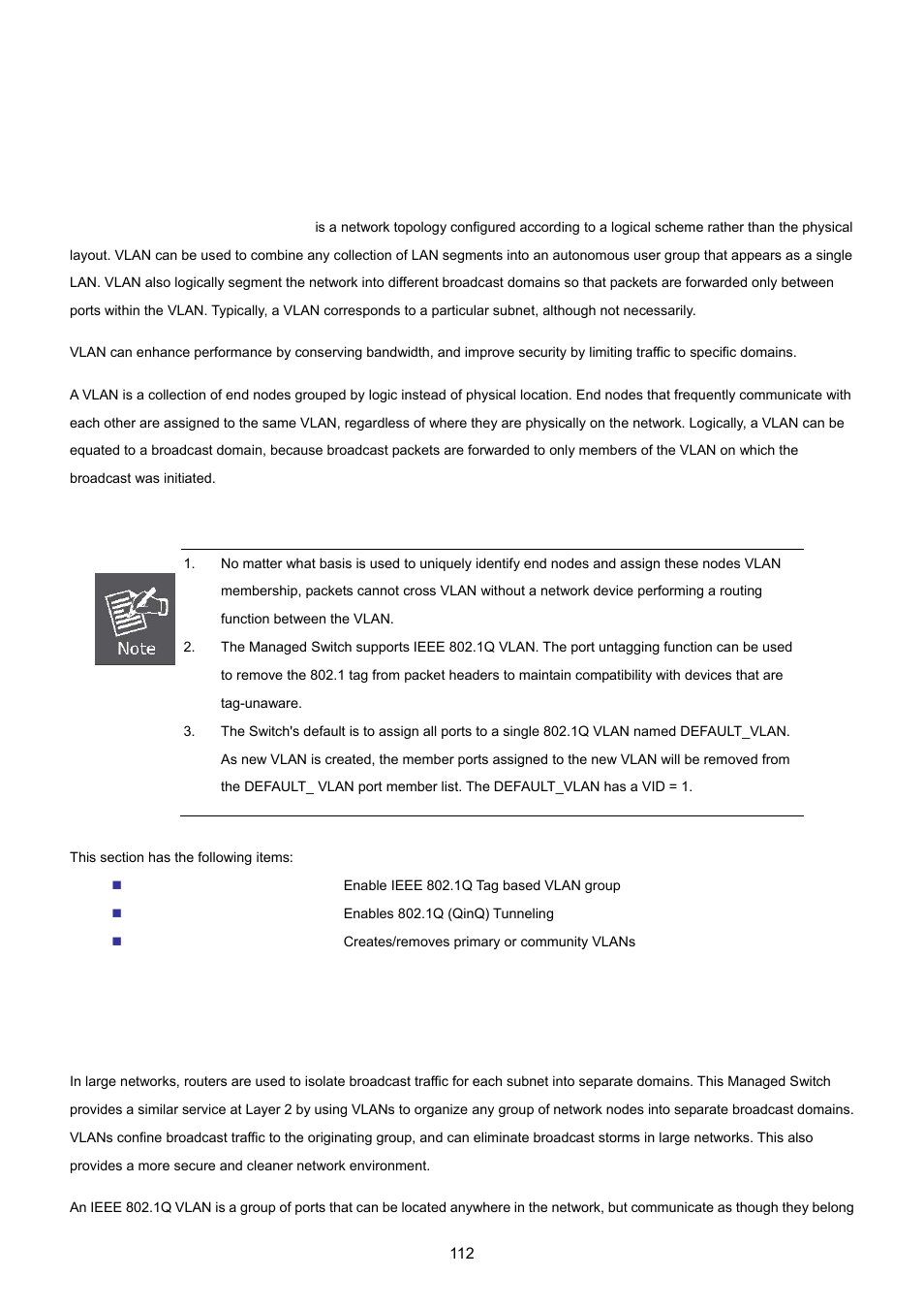 6 vlan, 1 vlan overview, 2 ieee 802.1q vlan | PLANET MGSW-24160F User Manual | Page 112 / 523