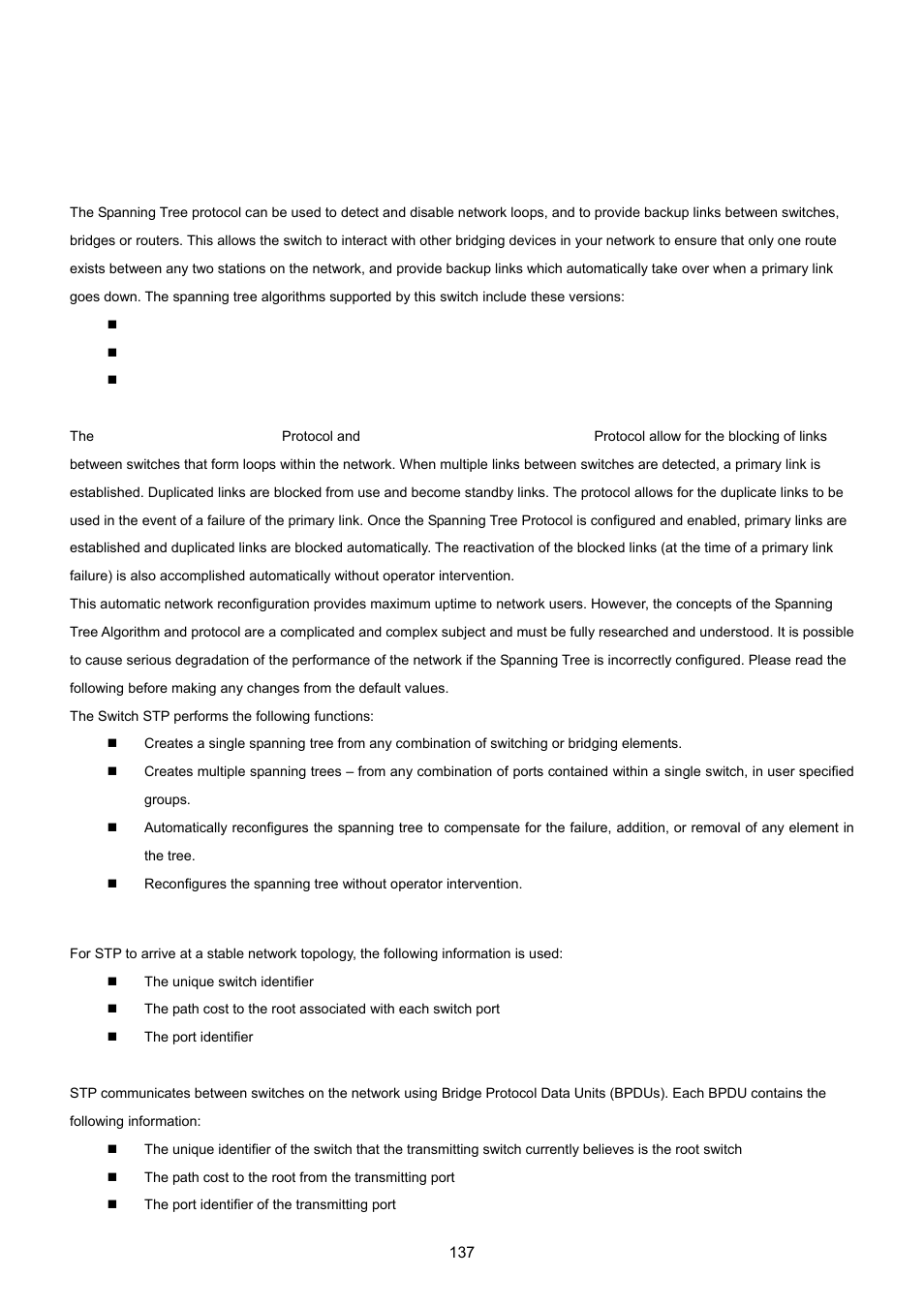 7 spanning tree protocol, 1 theory | PLANET MGSW-24160F User Manual | Page 137 / 523