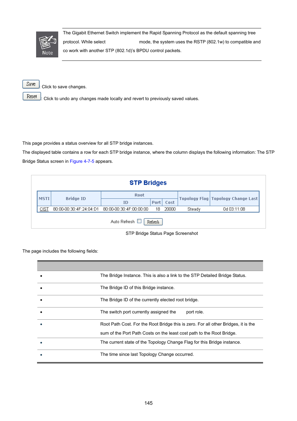 3 bridge status | PLANET MGSW-24160F User Manual | Page 145 / 523