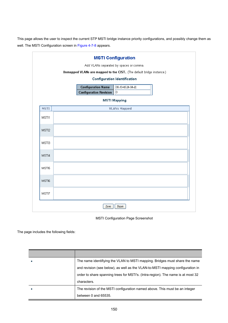 6 msti configuration | PLANET MGSW-24160F User Manual | Page 150 / 523