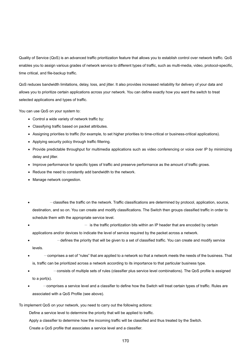 9 quality of service, 1 understand qos | PLANET MGSW-24160F User Manual | Page 170 / 523