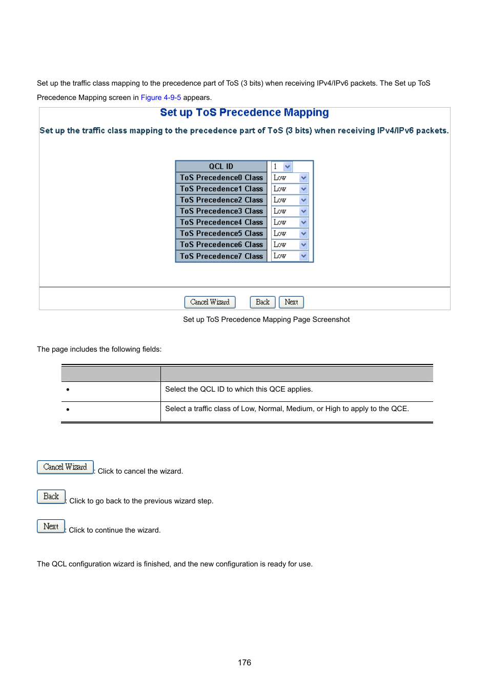 3 set up tos precedence mapping | PLANET MGSW-24160F User Manual | Page 176 / 523