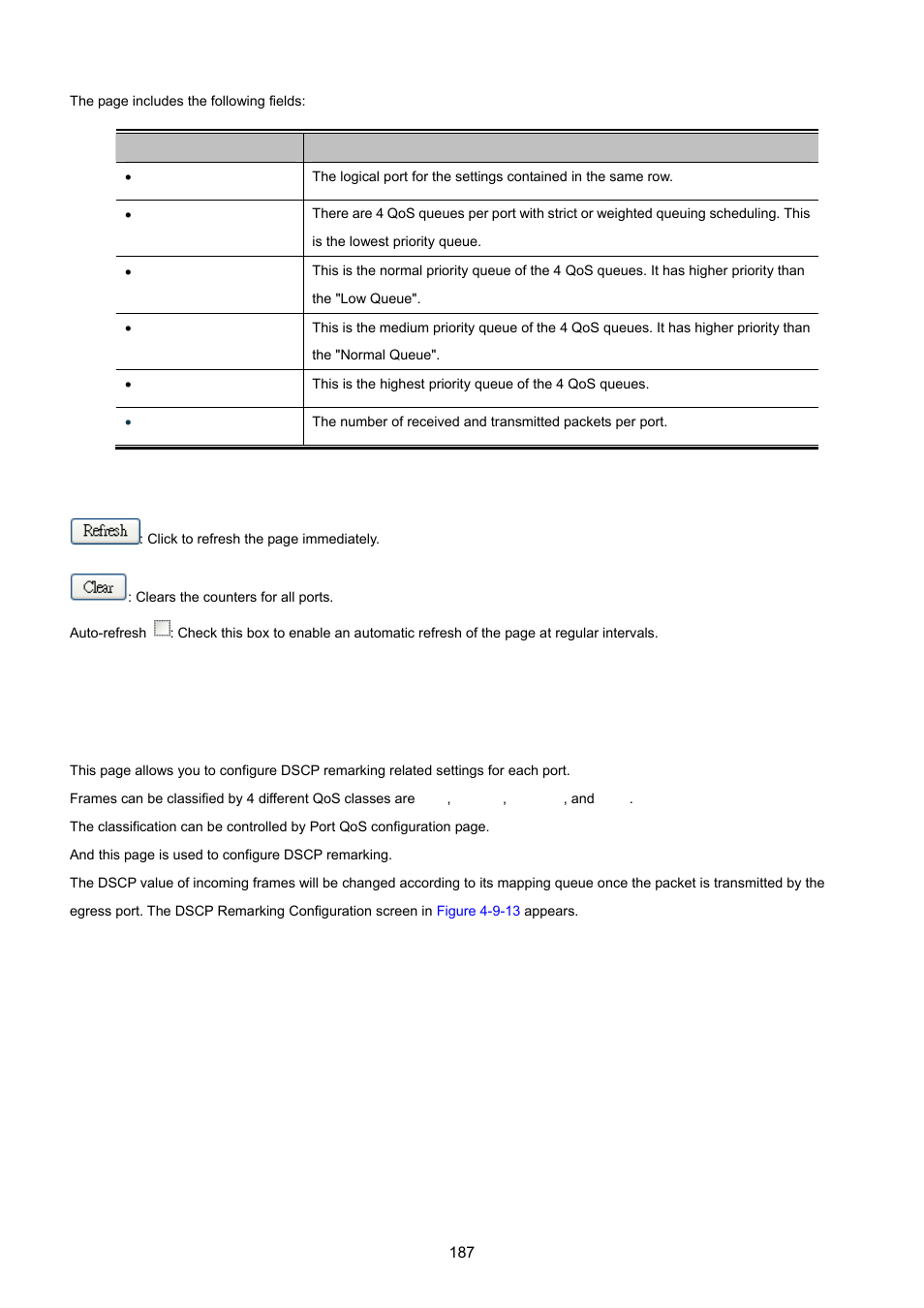 8 dscp remarking | PLANET MGSW-24160F User Manual | Page 187 / 523