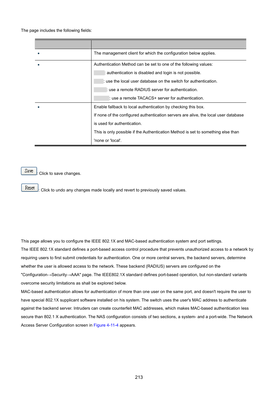 3 network access server configuration | PLANET MGSW-24160F User Manual | Page 213 / 523