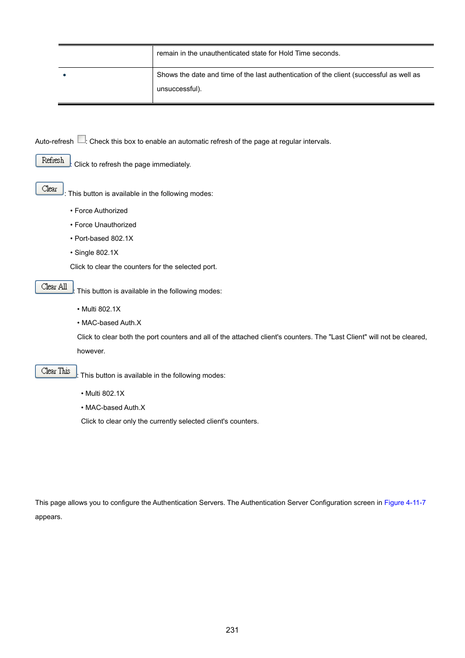 6 authentication server configuration | PLANET MGSW-24160F User Manual | Page 231 / 523