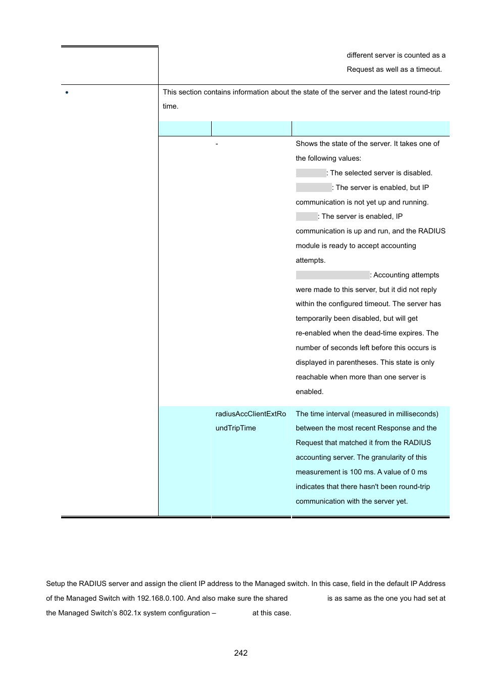 9 windows platform radius server configuration | PLANET MGSW-24160F User Manual | Page 242 / 523