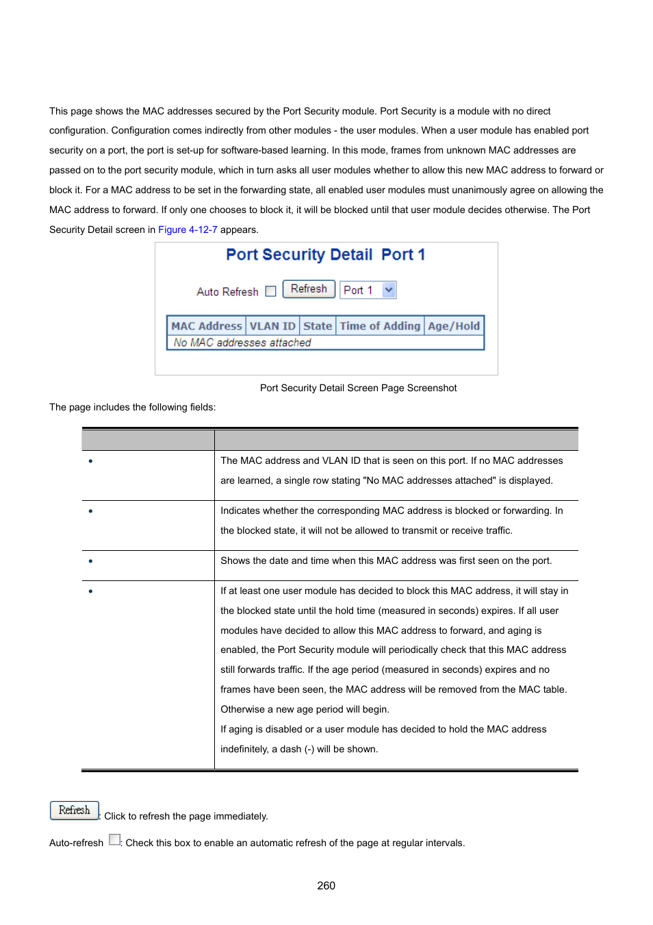 7 port security detail | PLANET MGSW-24160F User Manual | Page 260 / 523