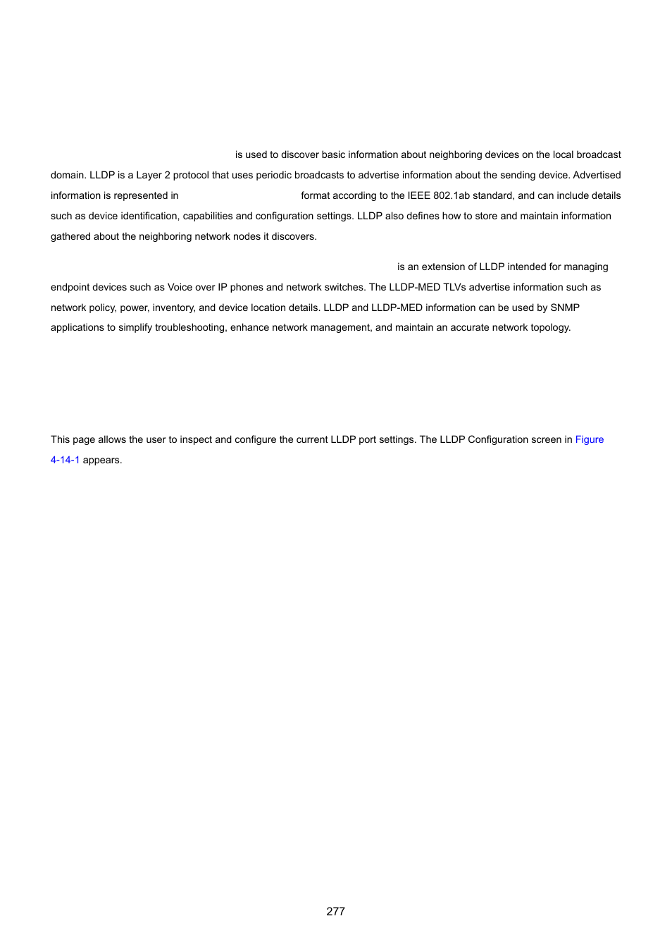 14 lldp, 1 link layer discovery protocol, 2 lldp configuration | PLANET MGSW-24160F User Manual | Page 277 / 523