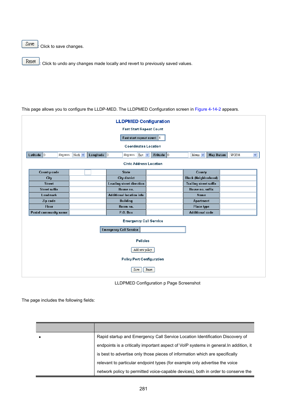 3 lldpmed configuration | PLANET MGSW-24160F User Manual | Page 281 / 523