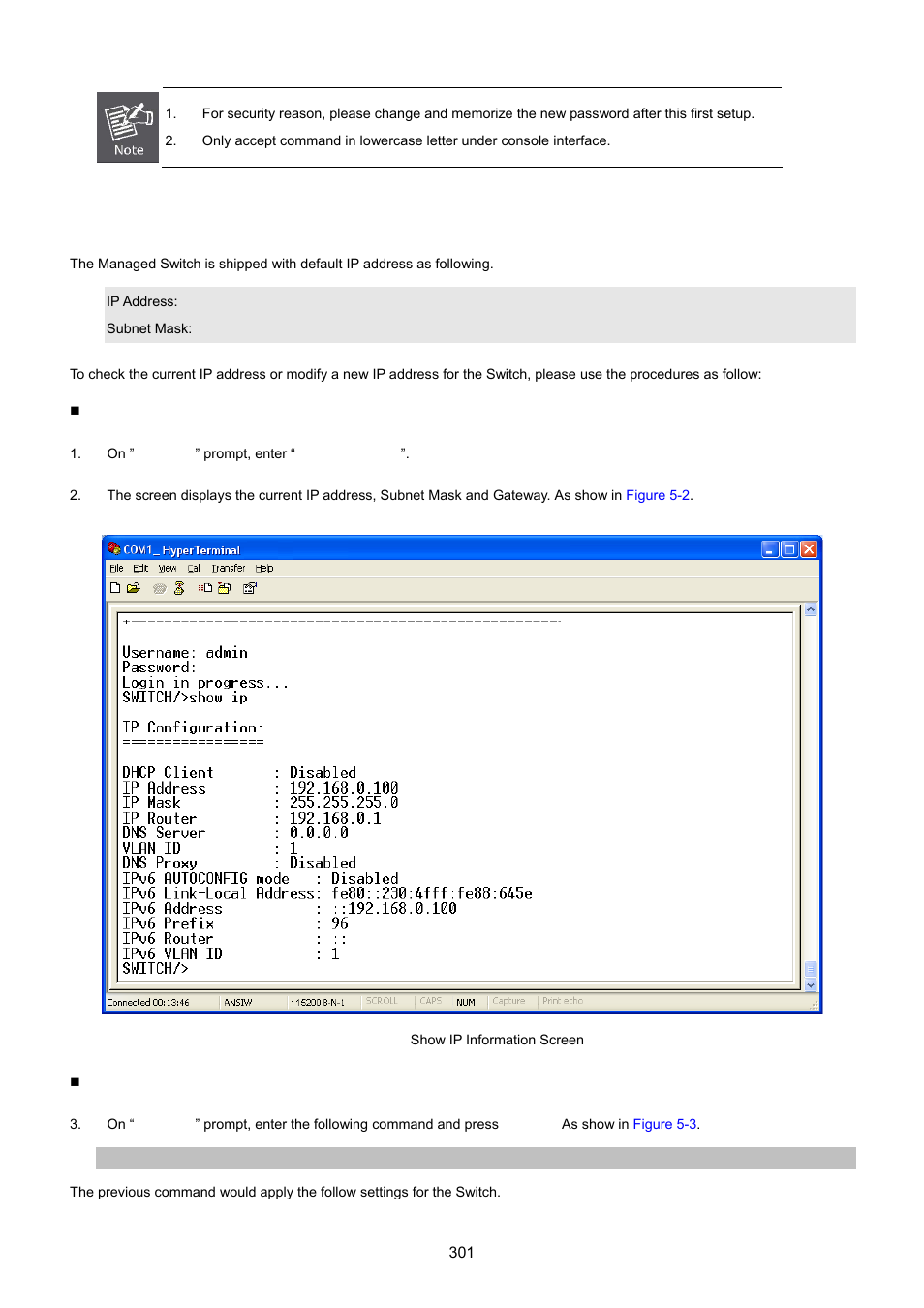 Configure ip address | PLANET MGSW-24160F User Manual | Page 301 / 523