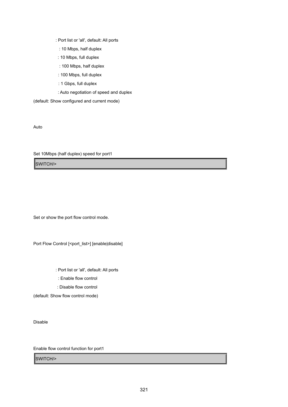 Port flow control | PLANET MGSW-24160F User Manual | Page 321 / 523