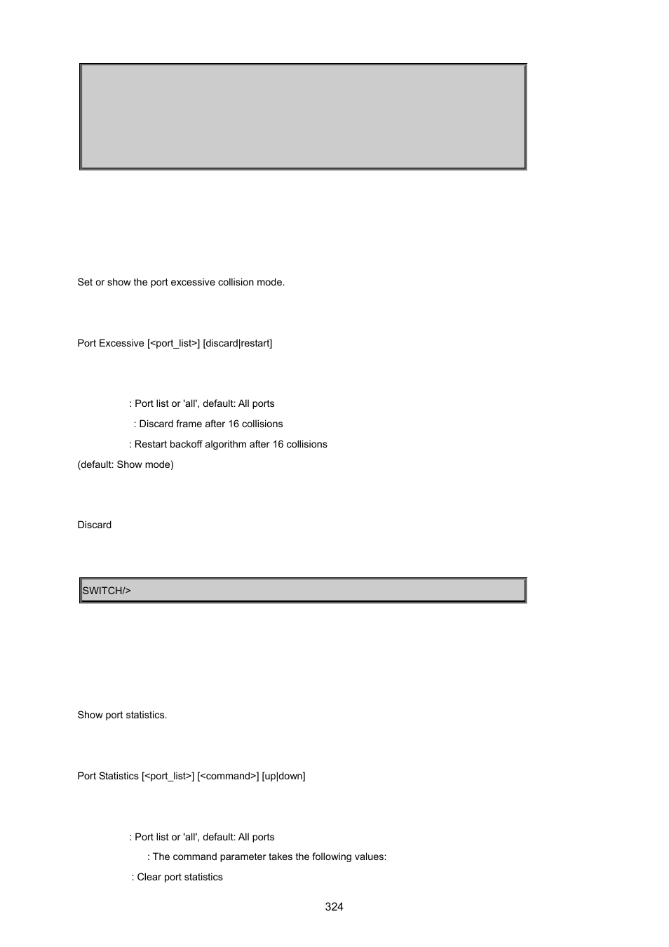 Port excessive, Port statistics | PLANET MGSW-24160F User Manual | Page 324 / 523