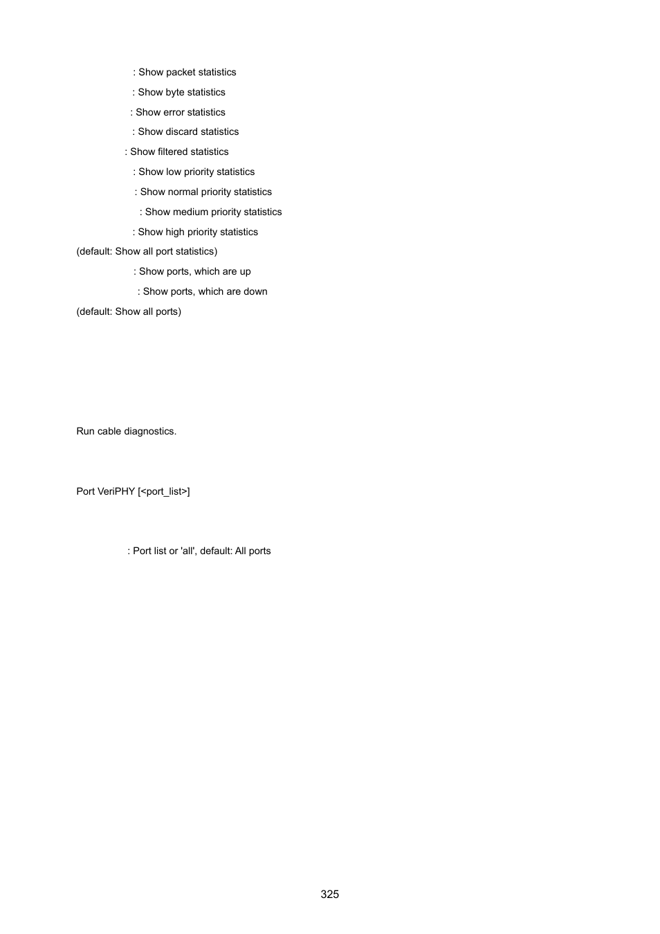 Port veriphy | PLANET MGSW-24160F User Manual | Page 325 / 523