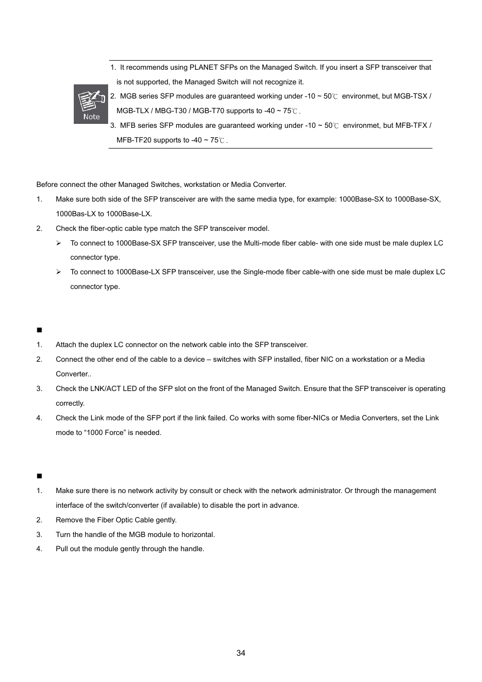 PLANET MGSW-24160F User Manual | Page 34 / 523