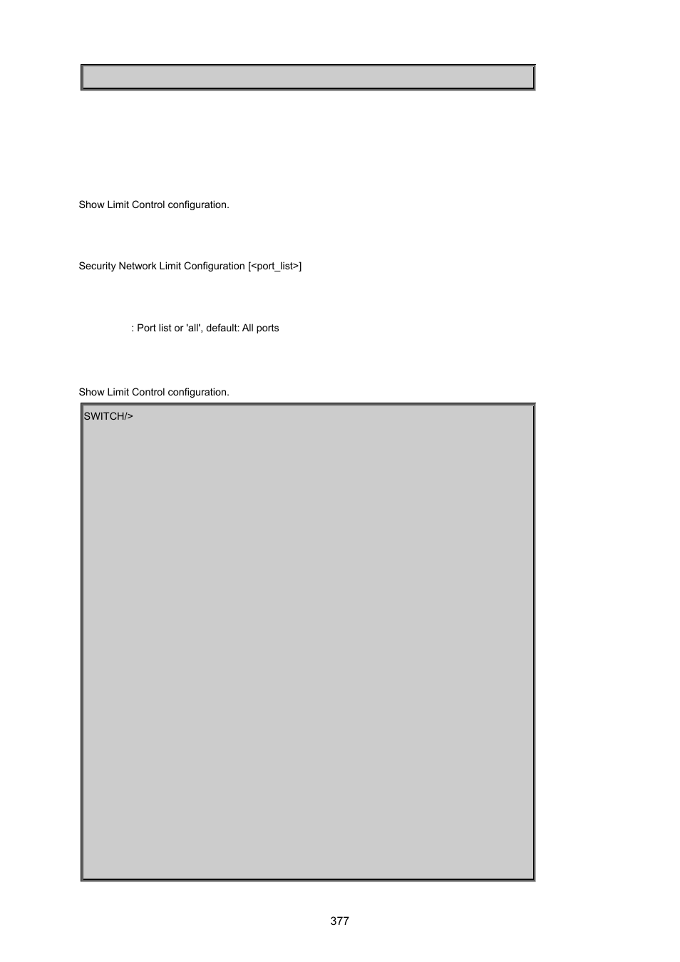 Security network limit configuration | PLANET MGSW-24160F User Manual | Page 377 / 523