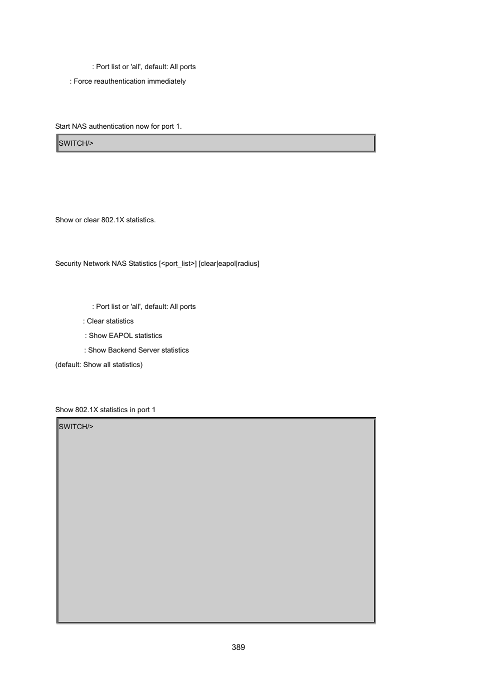 Security network nas statistics | PLANET MGSW-24160F User Manual | Page 389 / 523