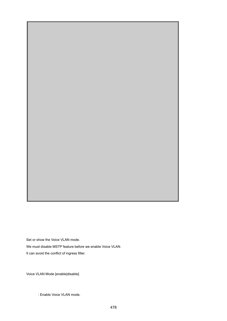 Voice vlan mode | PLANET MGSW-24160F User Manual | Page 478 / 523