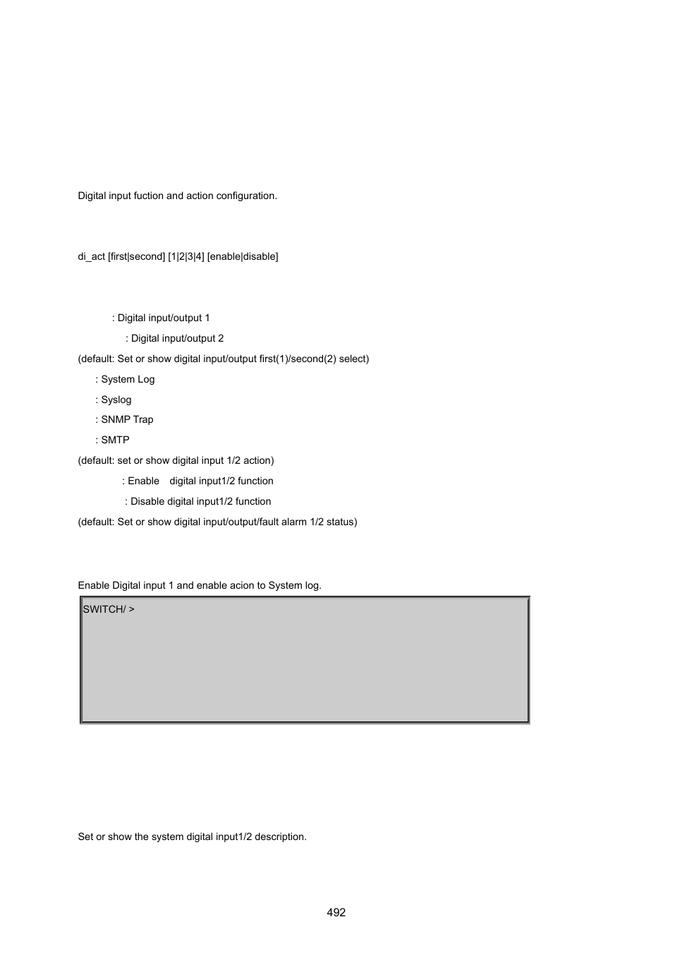 23 dido command, Di_act, Di_desc | PLANET MGSW-24160F User Manual | Page 492 / 523