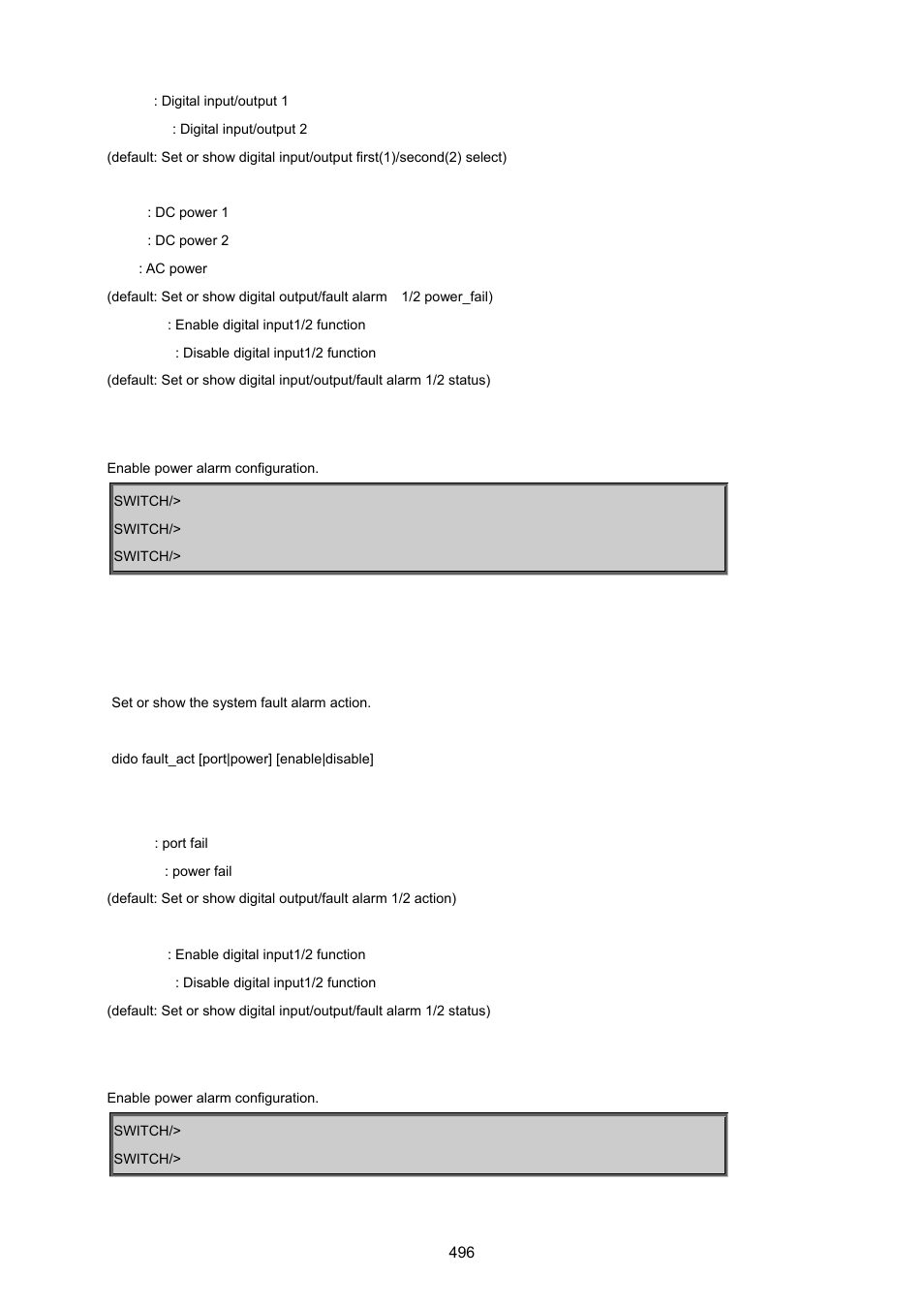 Fault_act | PLANET MGSW-24160F User Manual | Page 496 / 523