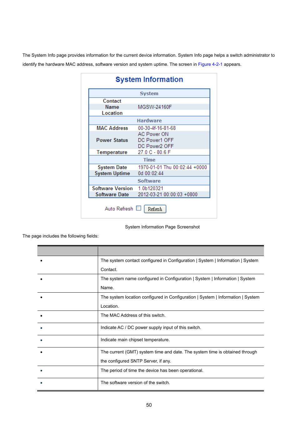 1 system information | PLANET MGSW-24160F User Manual | Page 50 / 523