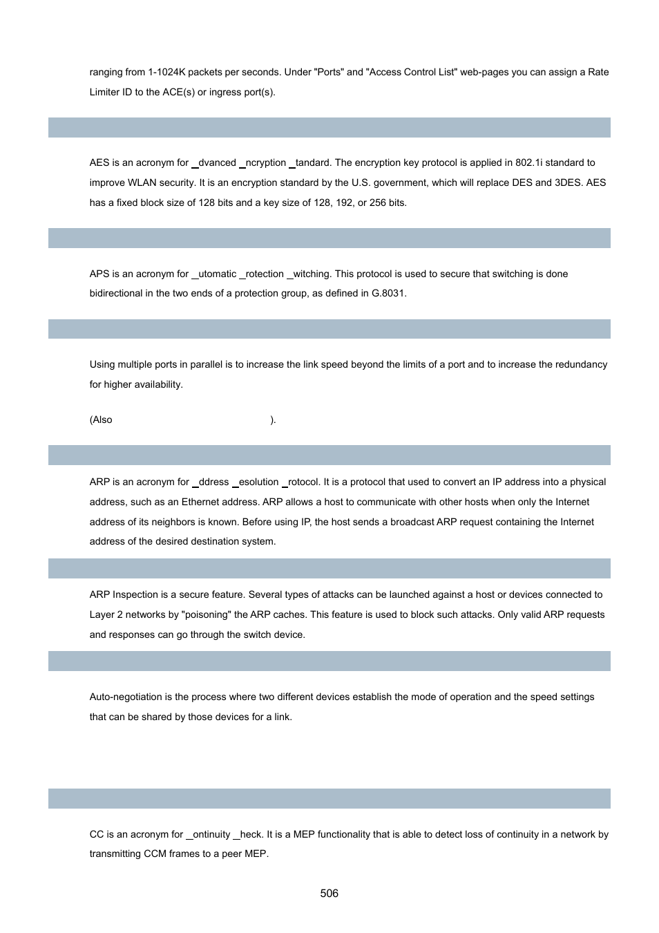 PLANET MGSW-24160F User Manual | Page 506 / 523