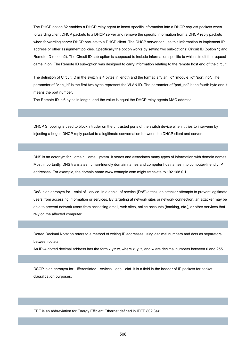 PLANET MGSW-24160F User Manual | Page 508 / 523