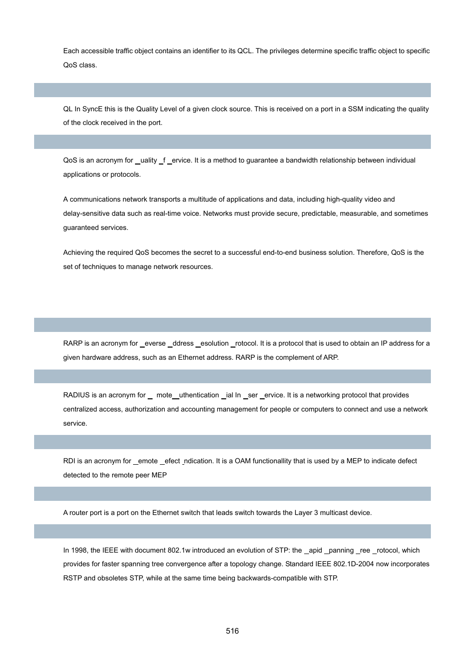 PLANET MGSW-24160F User Manual | Page 516 / 523