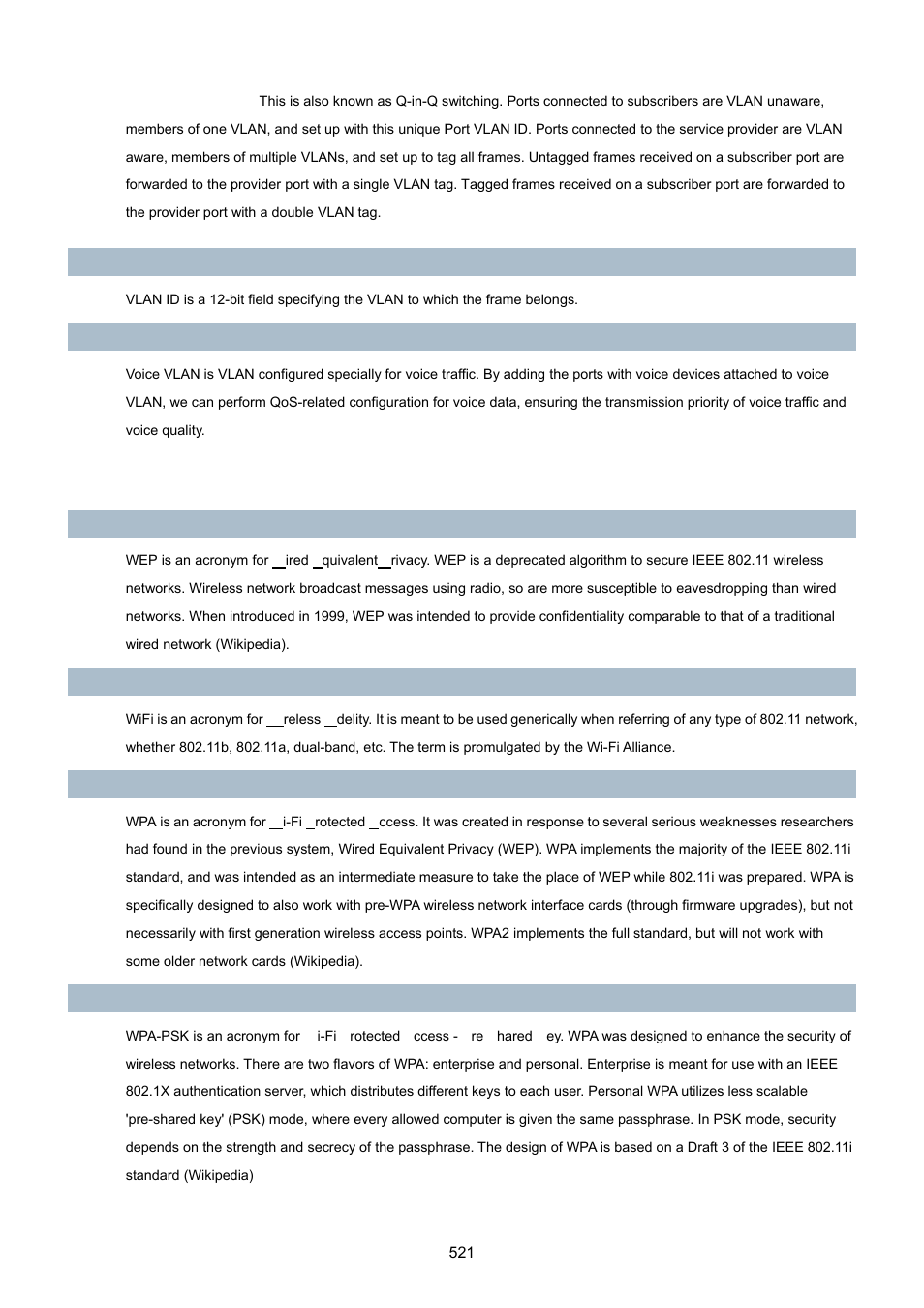 PLANET MGSW-24160F User Manual | Page 521 / 523