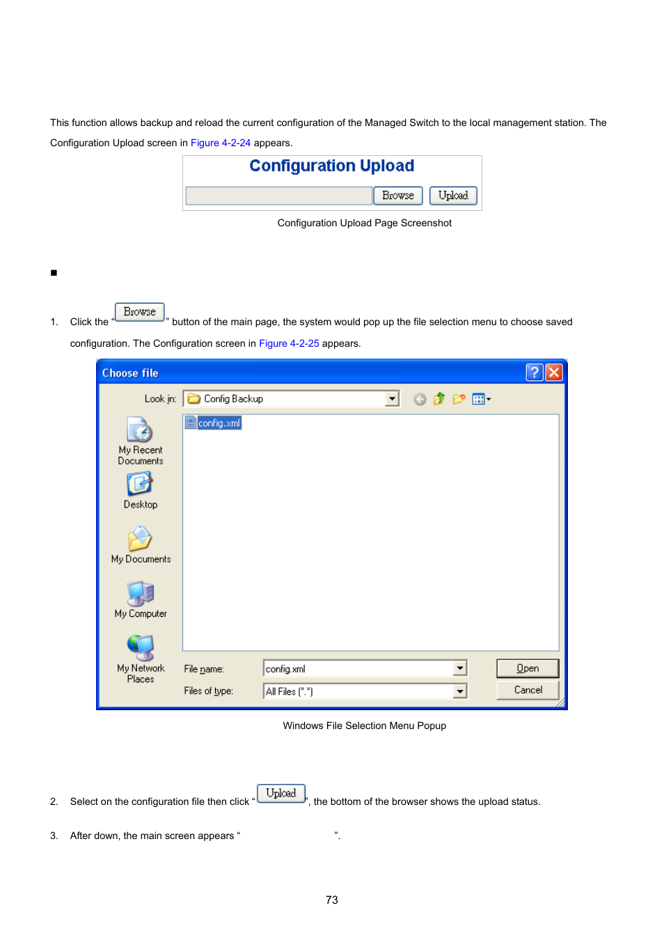 18 configuration upload | PLANET MGSW-24160F User Manual | Page 73 / 523