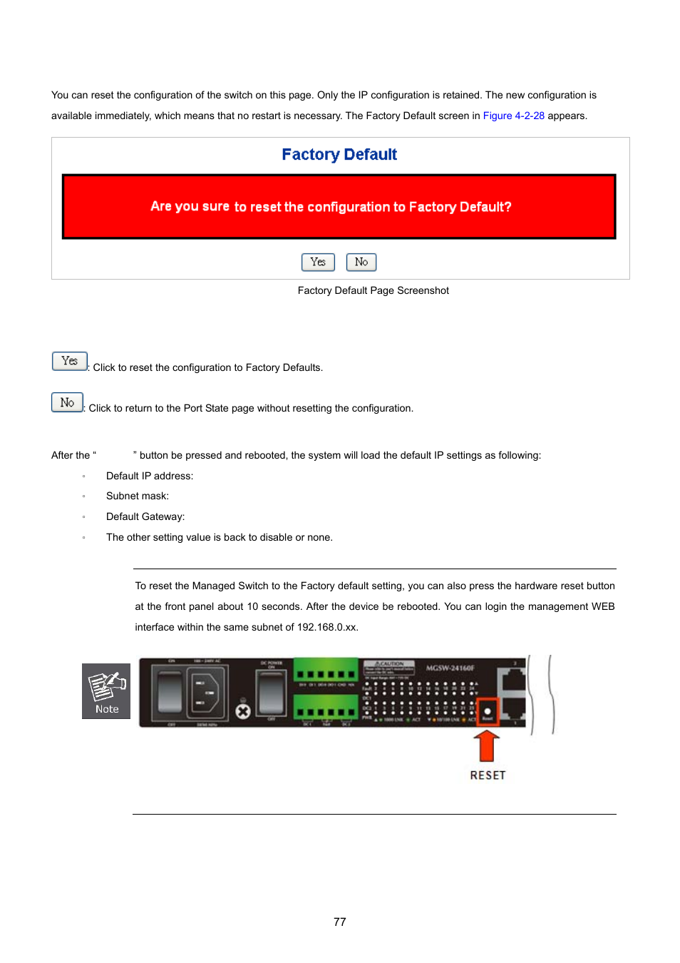 21 factory default | PLANET MGSW-24160F User Manual | Page 77 / 523