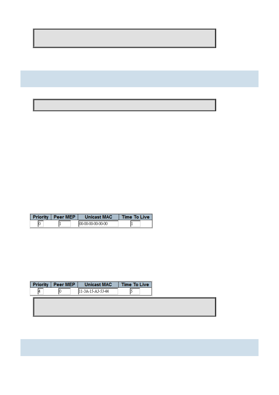 129 mep <instance> lt, 130 mep <instance> meg-id | PLANET MGSW-28240F User Manual | Page 241 / 438
