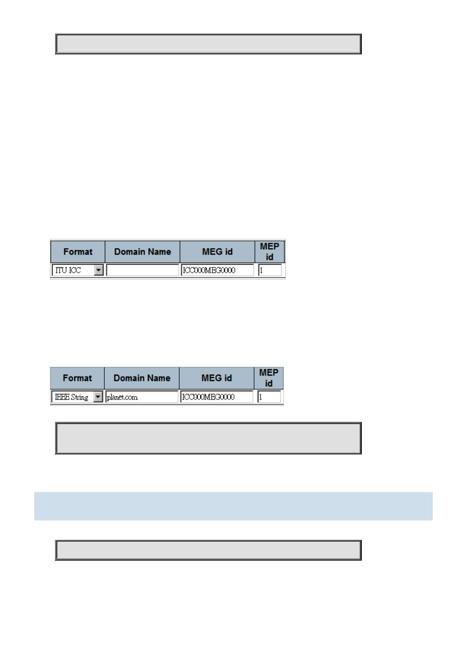 131 mep <instance> mep-id | PLANET MGSW-28240F User Manual | Page 242 / 438