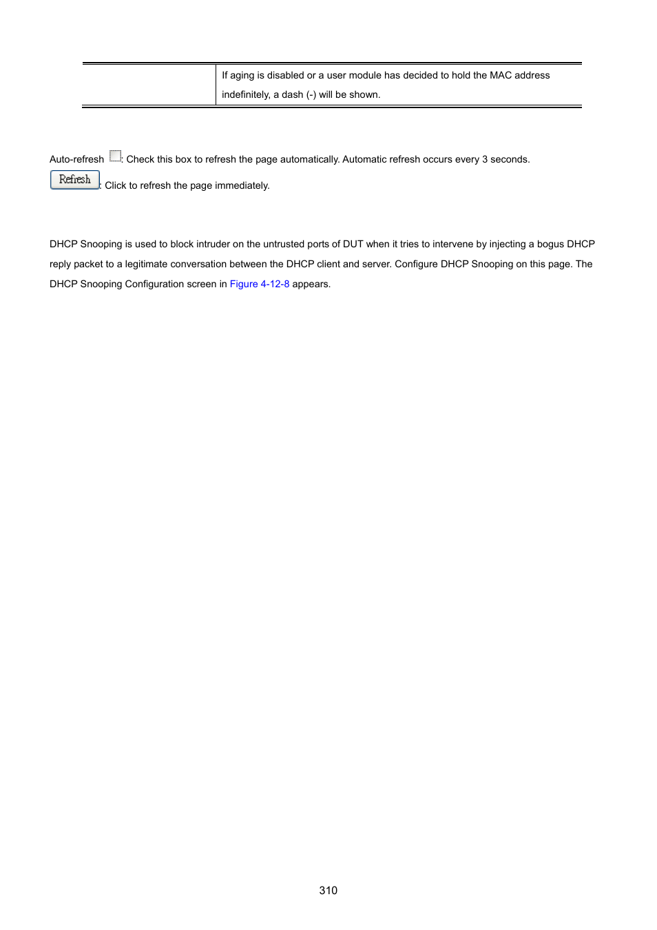 8 dhcp snooping | PLANET MGSW-28240F User Manual | Page 310 / 643