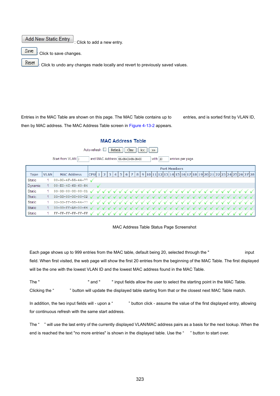 2 mac address table status | PLANET MGSW-28240F User Manual | Page 323 / 643