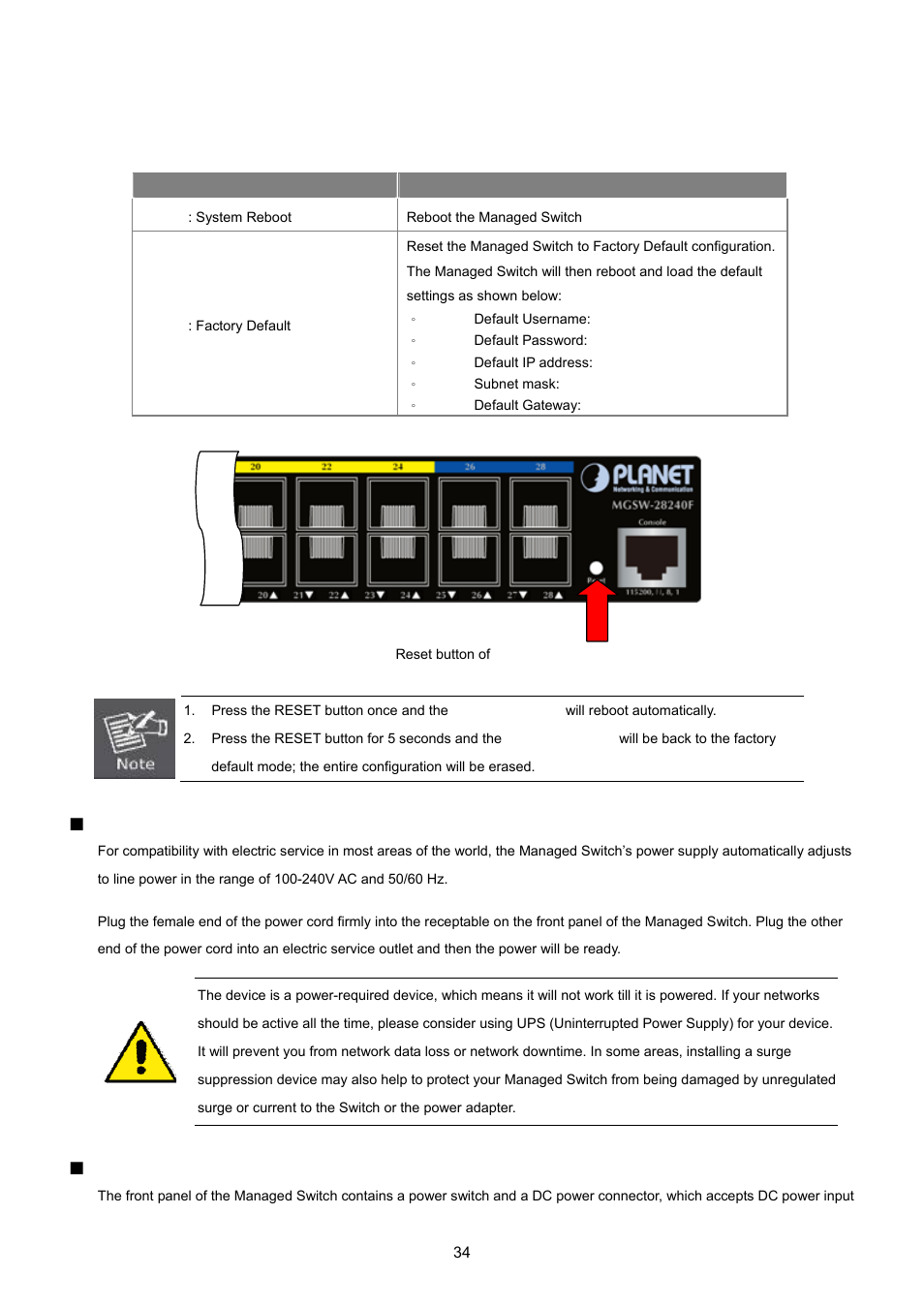 PLANET MGSW-28240F User Manual | Page 34 / 643