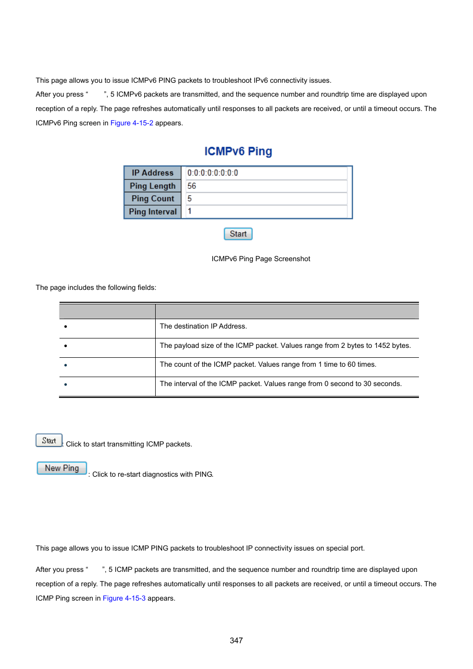 2 ipv6 ping, 3 remote ip ping test | PLANET MGSW-28240F User Manual | Page 347 / 643