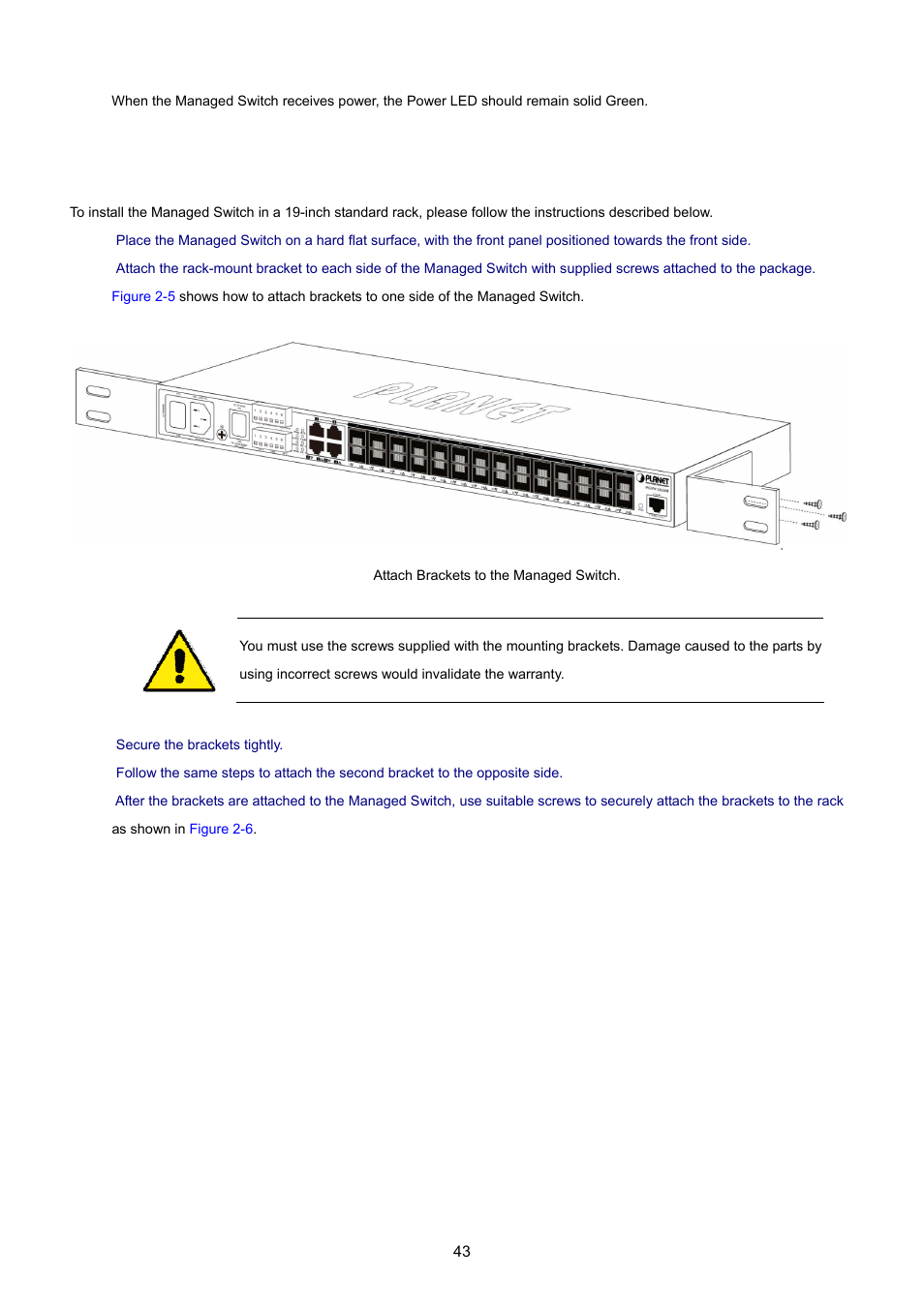 2 rack mounting | PLANET MGSW-28240F User Manual | Page 43 / 643