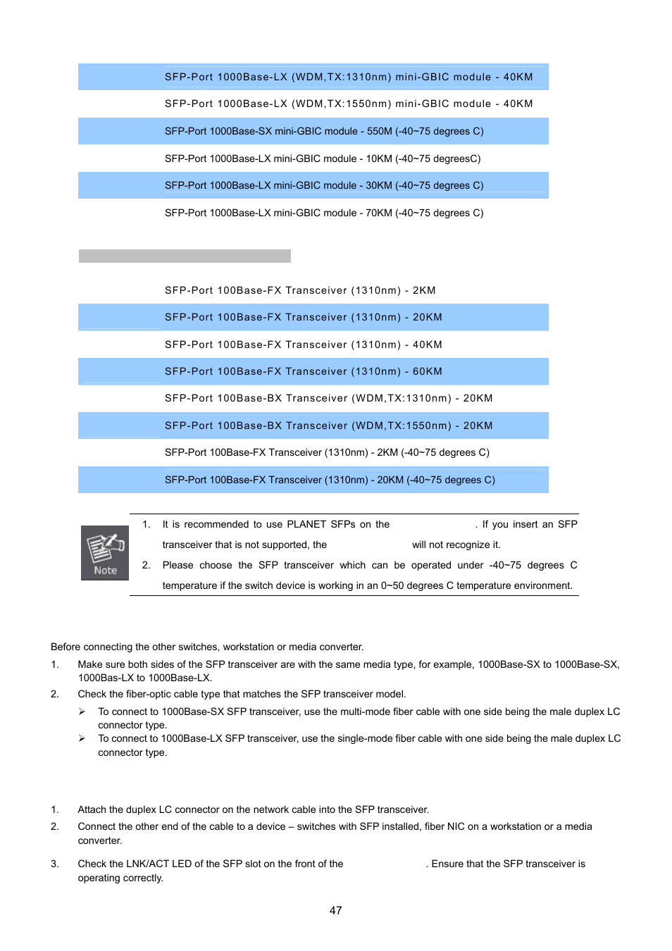 PLANET MGSW-28240F User Manual | Page 47 / 643