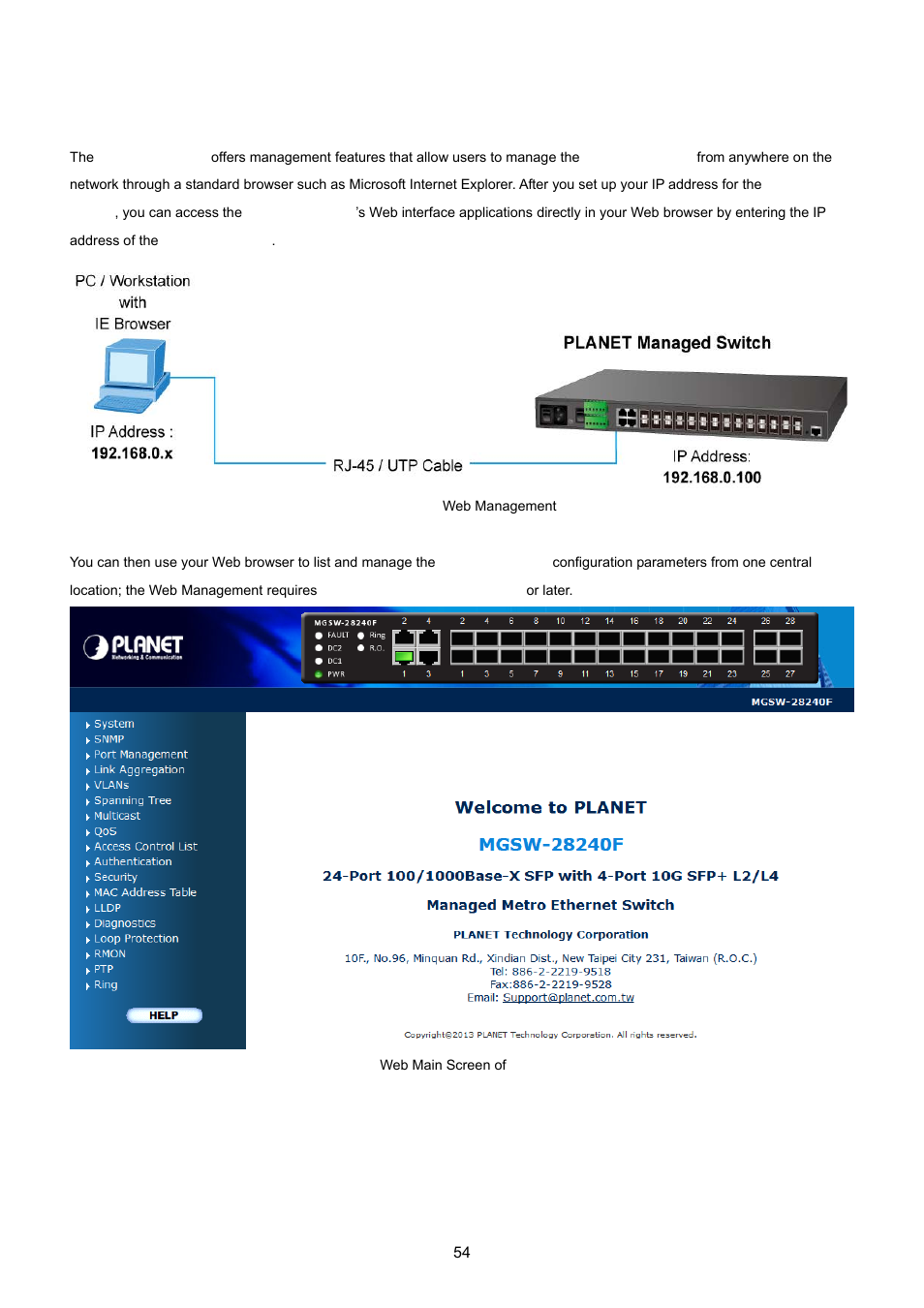 4 web management | PLANET MGSW-28240F User Manual | Page 54 / 643