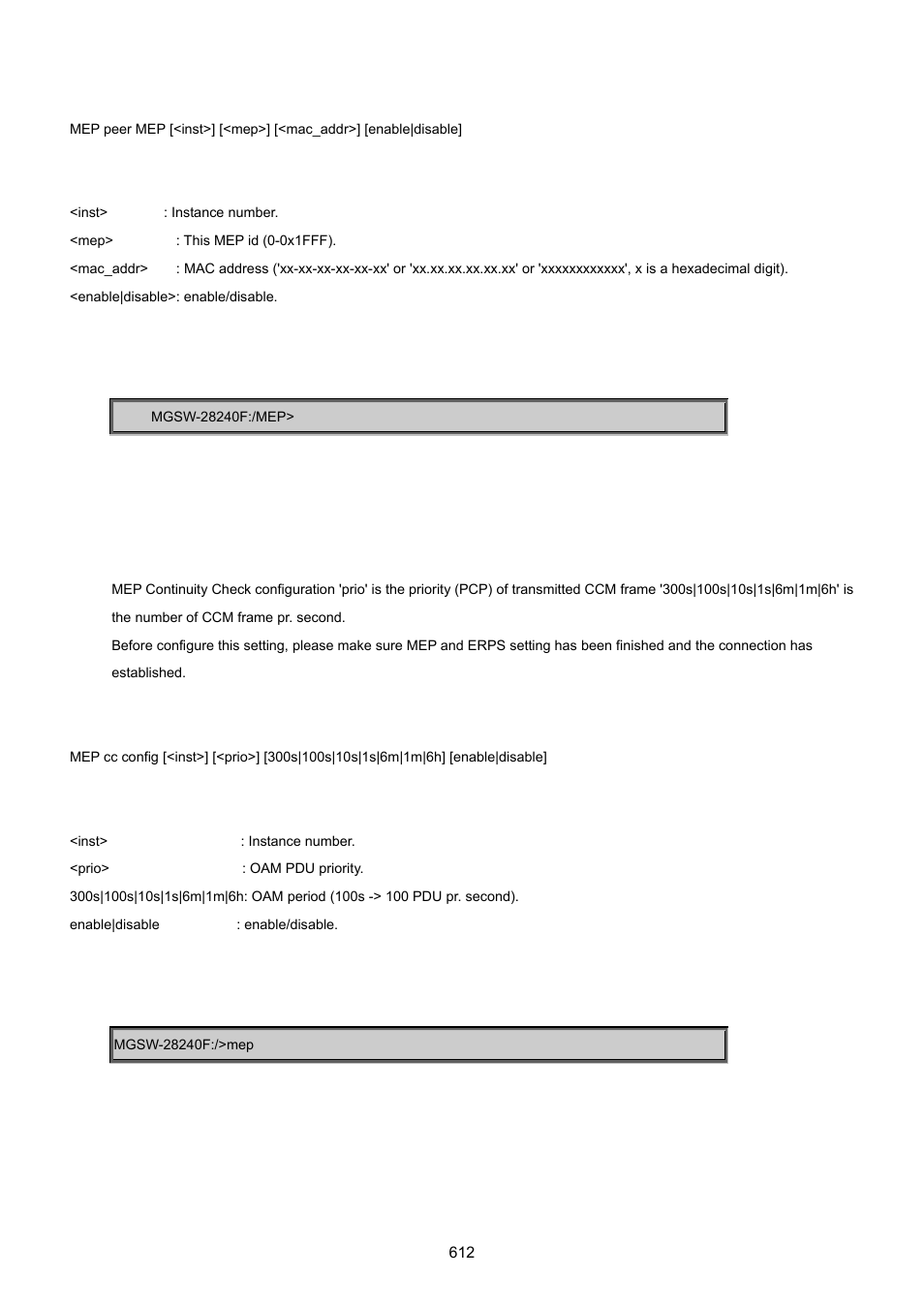 Mep cc | PLANET MGSW-28240F User Manual | Page 612 / 643