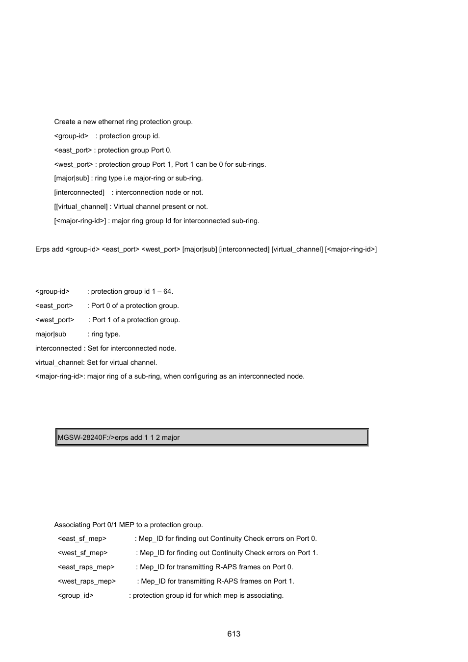 27 erps command, Erps add, Erps mep | PLANET MGSW-28240F User Manual | Page 613 / 643