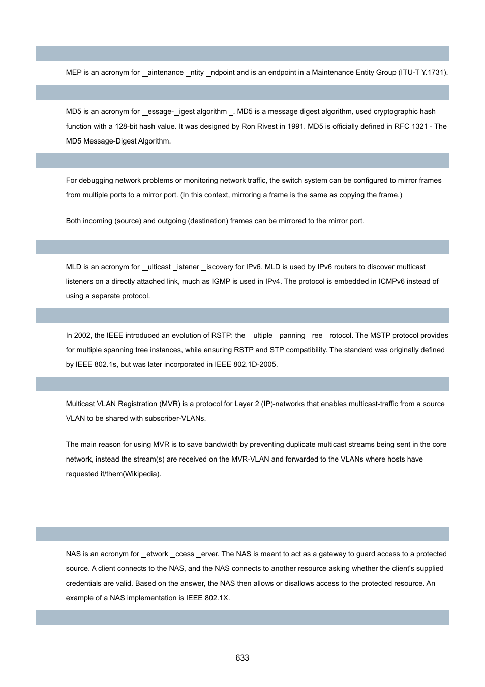 PLANET MGSW-28240F User Manual | Page 633 / 643