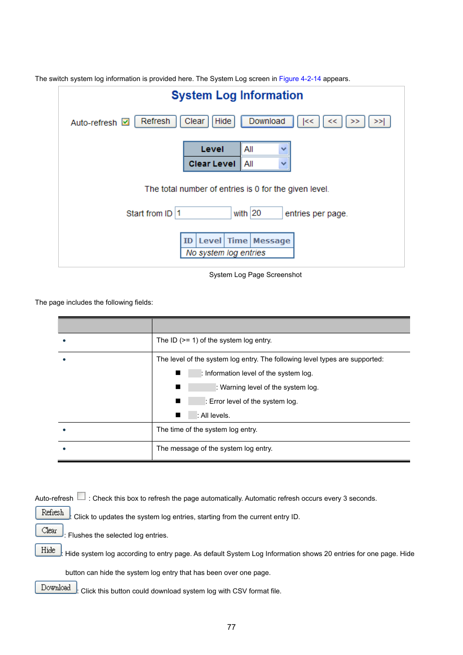 11 system log | PLANET MGSW-28240F User Manual | Page 77 / 643