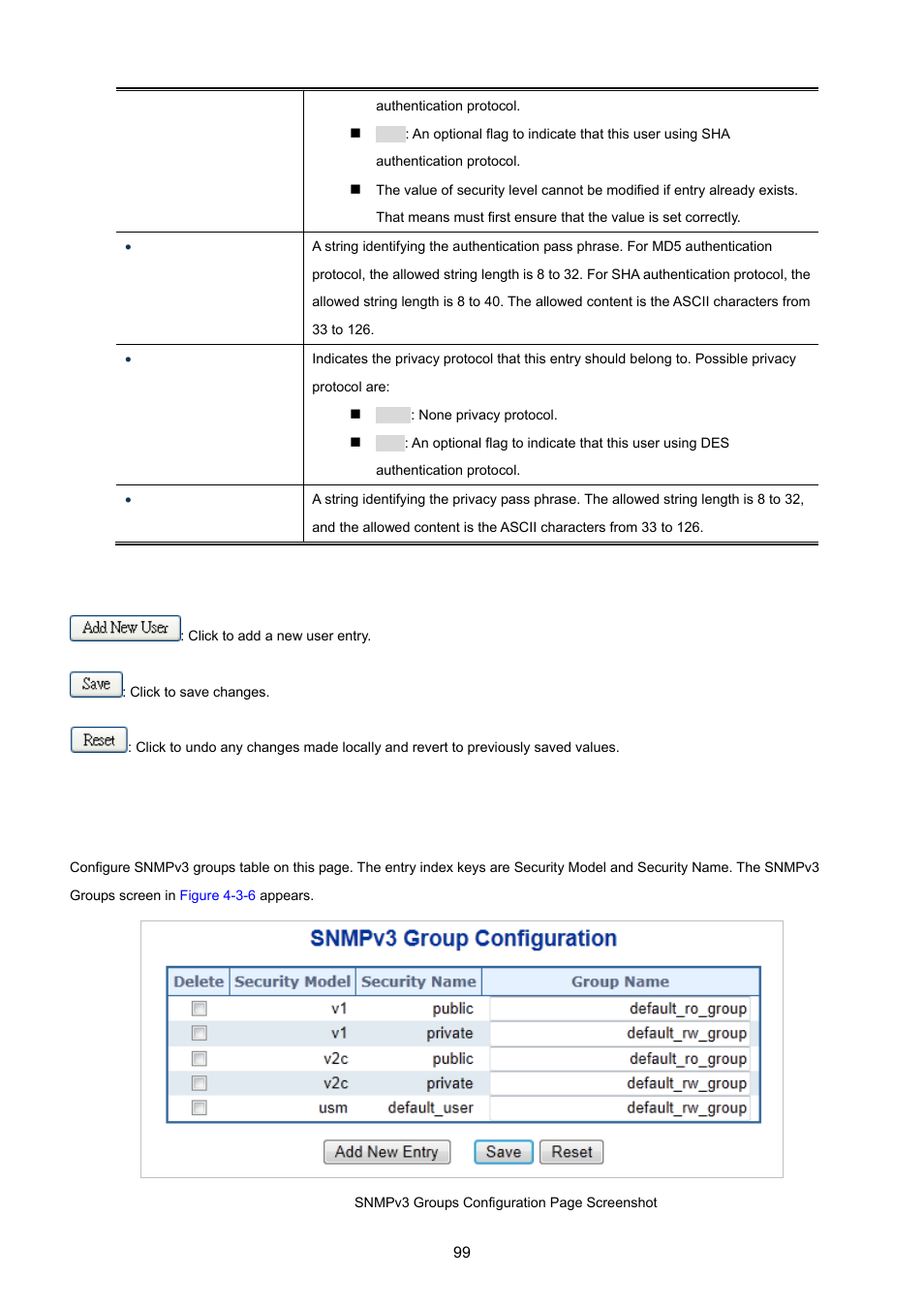 3 snmpv3 groups | PLANET MGSW-28240F User Manual | Page 99 / 643