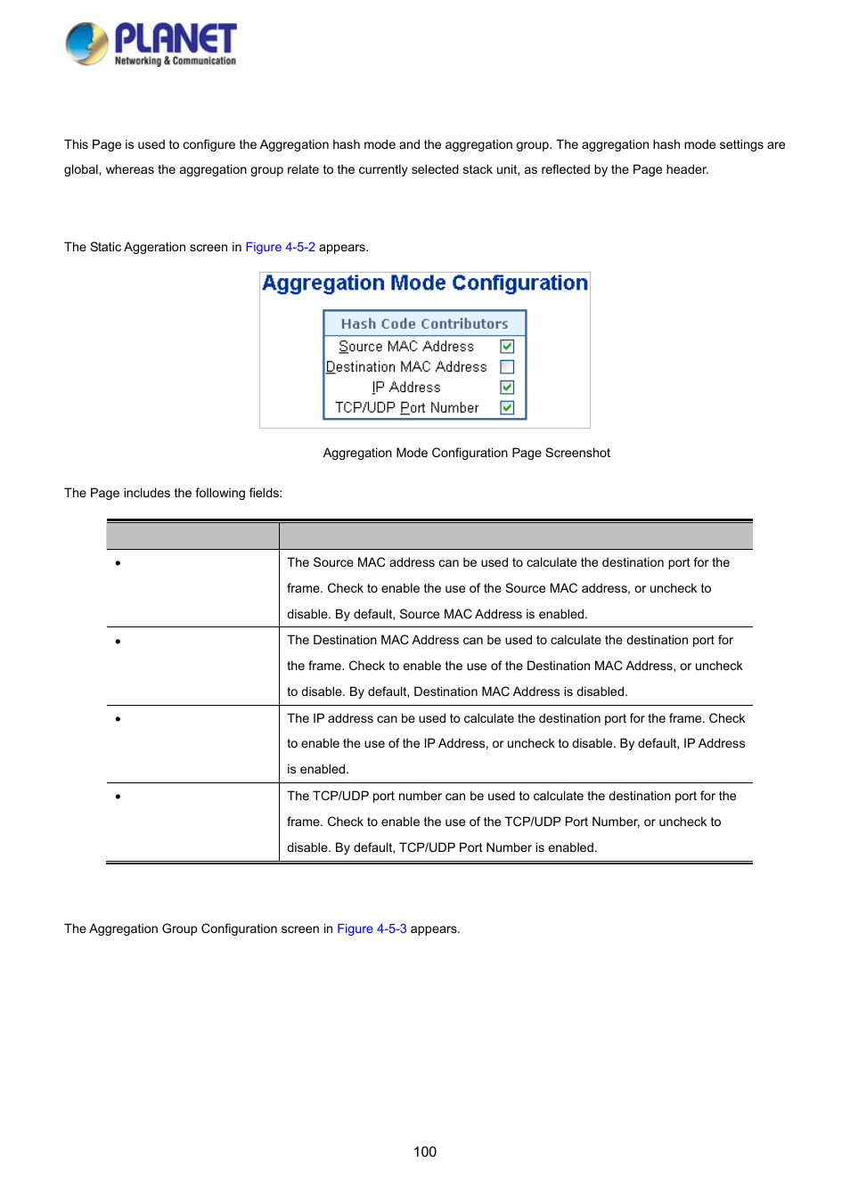 1 static aggregation | PLANET SGS-5220-24P2X User Manual | Page 100 / 373