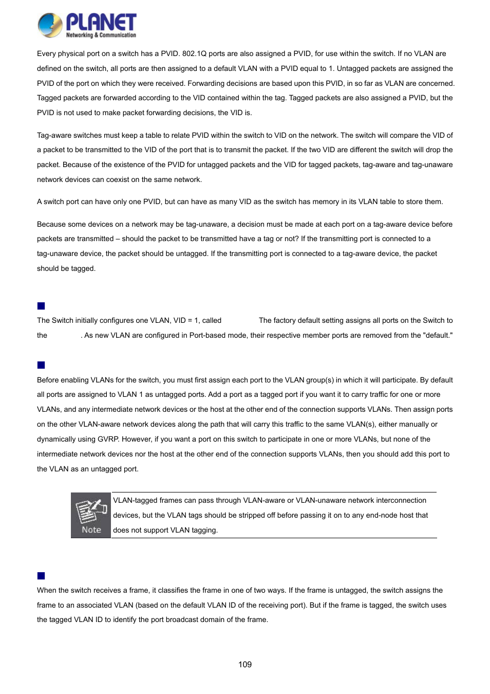 PLANET SGS-5220-24P2X User Manual | Page 109 / 373