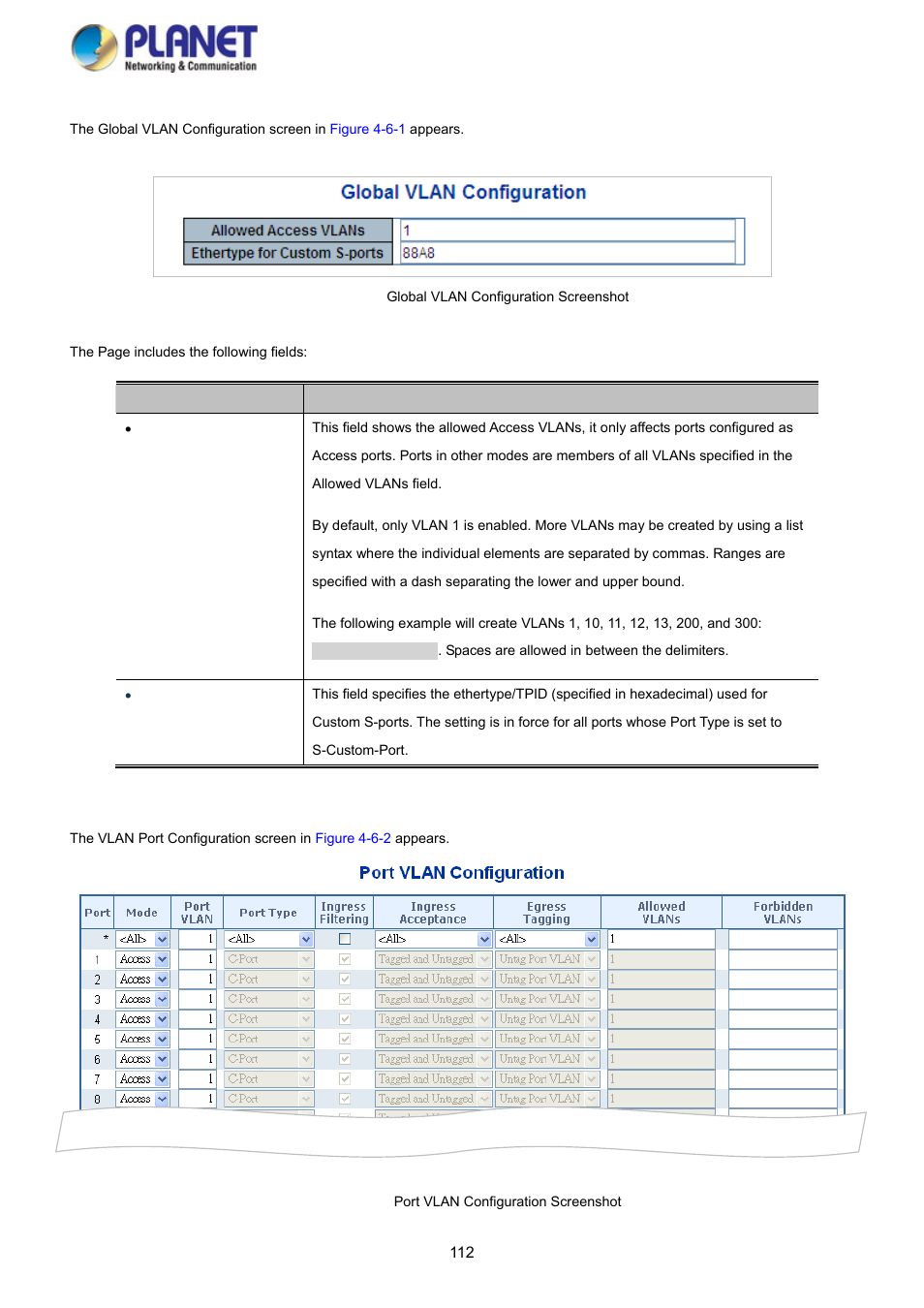 PLANET SGS-5220-24P2X User Manual | Page 112 / 373