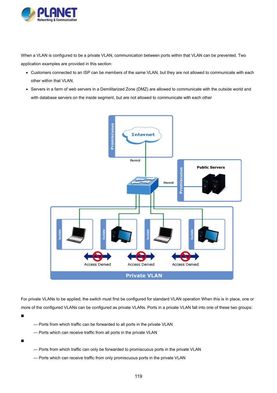 6 port isolation | PLANET SGS-5220-24P2X User Manual | Page 119 / 373
