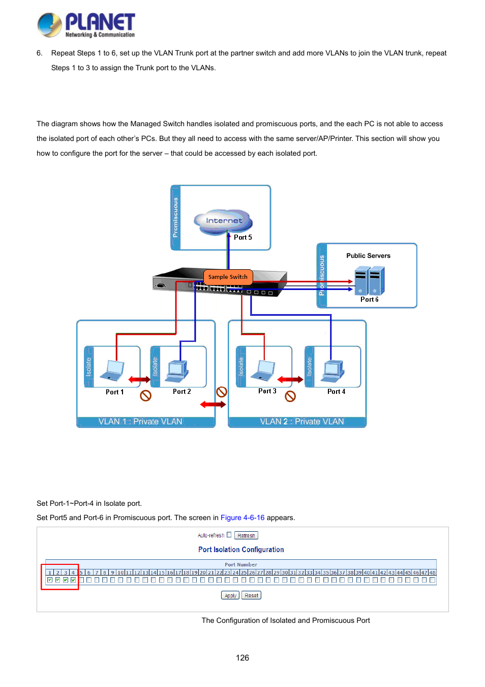 3 port isolate | PLANET SGS-5220-24P2X User Manual | Page 126 / 373