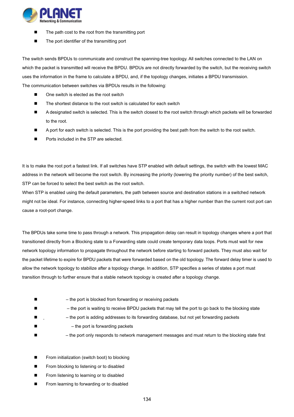 PLANET SGS-5220-24P2X User Manual | Page 134 / 373